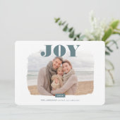 Joy | Abstrakte Frame Foto Overlay Feiertagskarte (Stehend Vorderseite)