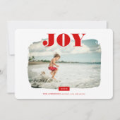 Joy | Abstrakte Frame Foto Overlay Feiertagskarte (Vorderseite)