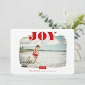 Joy | Abstrakte Frame Foto Overlay Feiertagskarte (Stehend Vorderseite)
