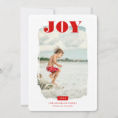 Joy | Abstrakte Frame Foto Overlay Feiertagskarte (Vorderseite)