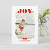 Joy | Abstrakte Frame Foto Overlay Feiertagskarte (Stehend Vorderseite)