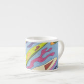 "Joy" Abstrakte Kunst Espressotasse (Vorderseite Rechts)