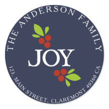 Joy address blue label