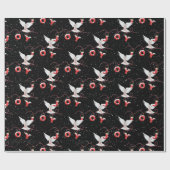 Joy and Dove on Black Geschenkpapier (Flach)