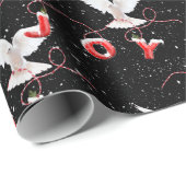 Joy and Dove on Black Geschenkpapier (Rolleneckpunkt)