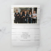 Joy and Foliage Wreath on Wood | Holiday Greetings Karte (Innenseite)