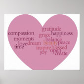 Joy and Gratitude Heart Poster (Vorne)
