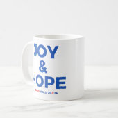 Joy and Hope - Harris Walz 2024 Kaffeetasse (Vorderseite Links)