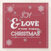 Joy and Liebe Glass Untersetzer (Vorderseite)