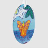 Joy and Peace Beach Angel Art Holiday Ornament (Vorderseite)