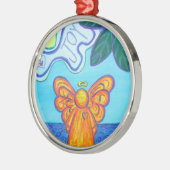 Joy and Peace Beach Angel Art Ornament Pendant (Links)