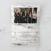 Joy and Pine on White Wood | Holiday Greetings Karte (Innenseite)