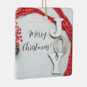 Joy and Ribbon Holiday Collection Keramikornament (Rechts)