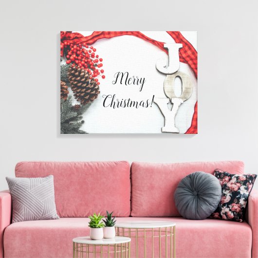 Joy and Ribbon Holiday Collection Leinwanddruck (Insitu (Wohnzimmer))