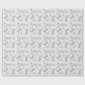 Joy and Snowflakes Holiday Wrapping Paper Geschenkpapier (Flach)