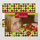 Joy and Weihnachten Happy Holidays Fotokarte (Vorne/Hinten)