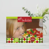 Joy and Weihnachten Happy Holidays Fotokarte (Stehend Vorderseite)