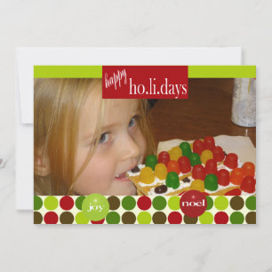Joy and Weihnachten Happy Holidays Fotokarte