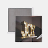 Joy Art Joy Sign Typografisches Bild Word Text Art Magnet (Vorderseite/Rückseite)