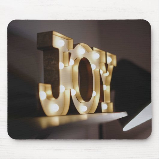 Joy Art Joy Sign Typografisches Bild Word Text Art Mousepad (Vorne)