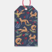 Joy | Artistische Wälder Fox & Holiday Greenerie Geschenkanhänger (Vorderseite)