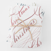 Joy at Christmas Wrapping Paper Flat Sheet Set - 3 Geschenkpapier Set (Beispiel)