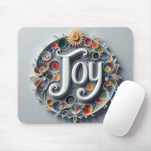 "Joy at Your Fingertips Mousepad (Mit Mouse)