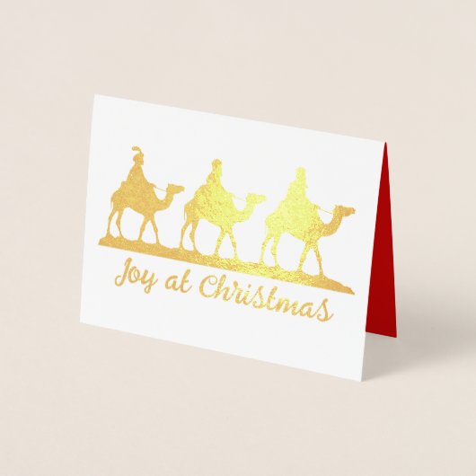 Joy auf Christmas Wise Men Scripture Cards Folienkarte (Vorderseite)