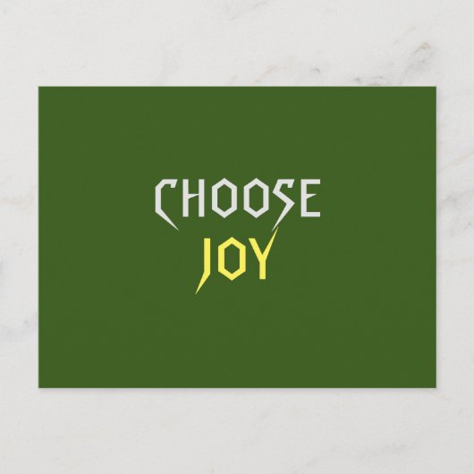 Joy auswählen postkarte (Vorderseite)