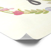 Joy auswählen | Rose in rosa Pastellfarben Poster (Ecke)