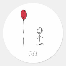 Joy Ballon Runder Aufkleber