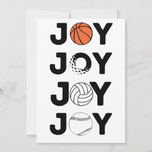 JOY Basketball, Golfball, Volleyball und Baseball Feiertagskarte