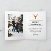 Joy Bauble Personalisiertes Foto Gold Fossil Weihn Karte (Innenseite)