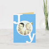 Joy bauble Text auf Himmelsblau Weihnachten (Vorderseite)