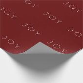 Joy Berry Modern Minimalistisch Typografie Pattern Geschenkpapier (Ecke)