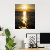 Joy Bible Verse Christlich Sunrise Zitat Poster (Heimbüro)