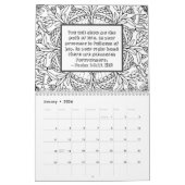 Joy Bible Verse Floral Botanical Monthly Färben Kalender (Jan 2026)