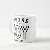 Joy Bible Verse Quote wählen Kaffeetasse (Vorderseite Links)