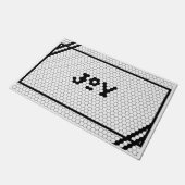 Joy Black and White Hex Tile Fußmatte (Schrägansicht)