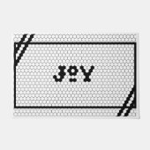 Joy Black and White Hex Tile Fußmatte (Vorderseite)
