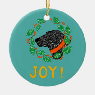 Joy Black Lab Ornament von Stephen Huneck
