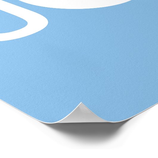 Joy Blue Christmas Poster (Ecke)