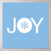 Joy Blue Christmas Poster (Vorne)