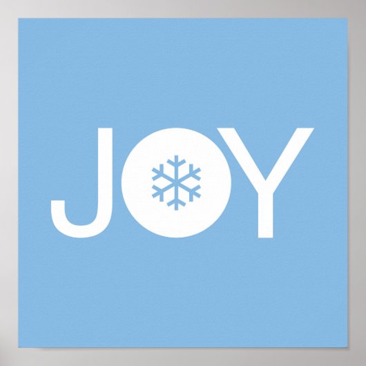 Joy Blue Christmas Poster (Vorne)