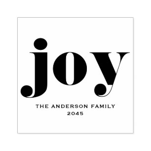 JOY Bold Typografy Moderne Weihnachten Gummistempel