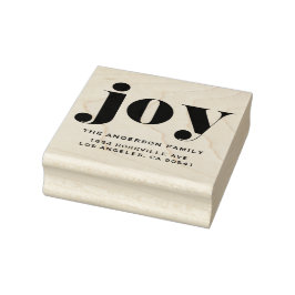 JOY Bold Typografy Moderne Weihnachten Gummistempel