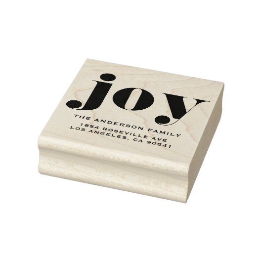 JOY Bold Typografy Moderne Weihnachten Gummistempel (Stempel)