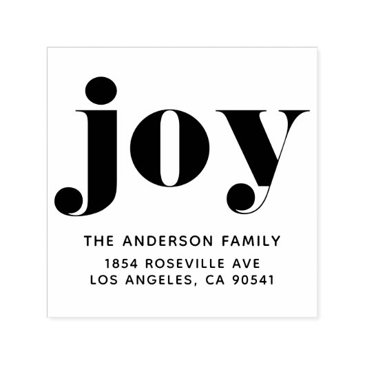 JOY Bold Typografy Moderne Weihnachten Permastempel (Design)