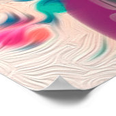 'Joy' Boston Terrier Dog Art Druck auf Papier Poster (Ecke)