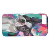 "Joy" Boston Terrier Dog Art Phone Case (Rückseite (Horizontal))